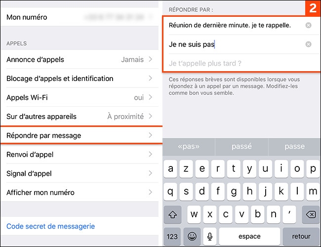 Impossible de répondre à un appel sur l’iPhone ? Personnalisez à l’avance vos messages automatiques !