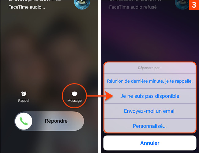 Impossible de répondre à un appel sur l’iPhone ? Personnalisez à l’avance vos messages automatiques !