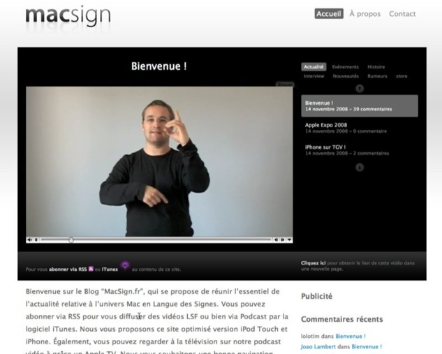 Site de news Mac pour les malentendants Site de news Mac pour les malentendants