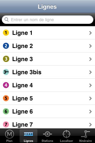 On y trouve la liste des lignes, rangées par numéro. On y trouve la liste des lignes, rangées par numéro.