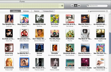 iTunes • Plus d'options pour le mode Grille