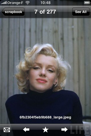 Ouais, j'ai même un album photo dédié à Marilyn ;-)