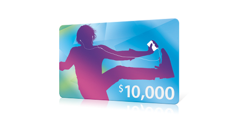 Gagnez un bon d'achat de 10.000 $ Gagnez un bon d'achat de 10.000 $