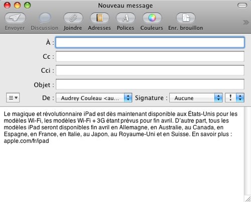 Mail • Oublier le copier-coller Mail • Oublier le copier-coller