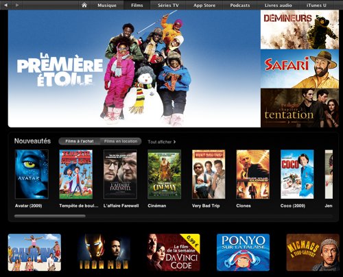 iTunes Store • Le cinéma version SD