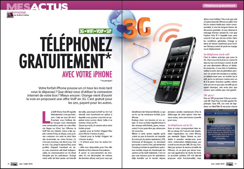 MES ACTUS • iPHONE • Téléphonez gratuitement avec votre iPhone