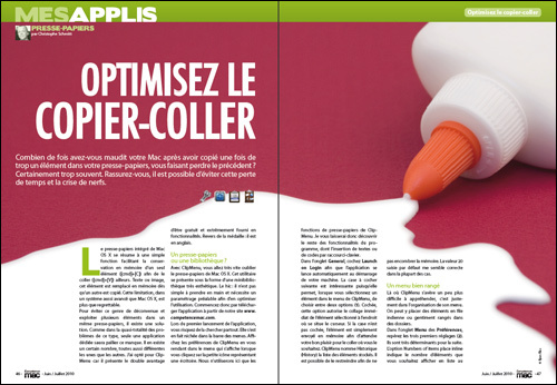 MES APPLIS • Optimisez le copier-coller