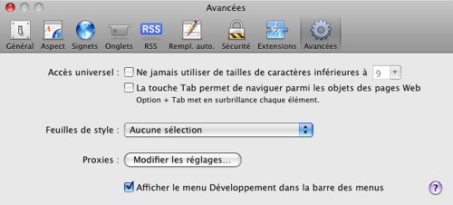 Safari 5 • Activer les extensions