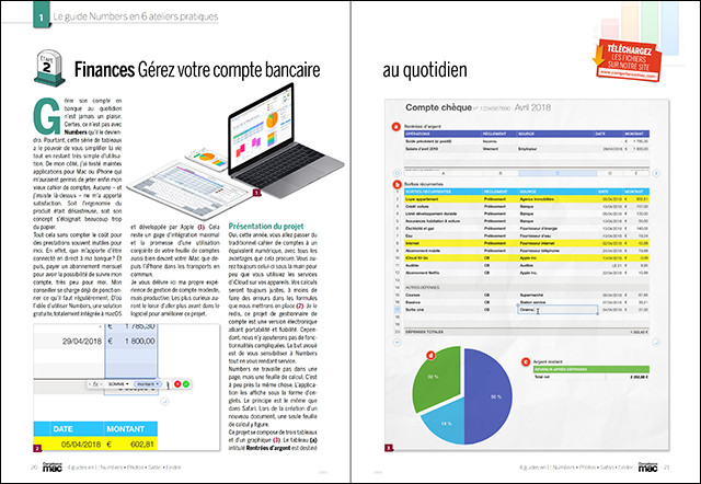 Téléchargez les fichiers bonus du guide "Ateliers pratiques avec Numbers" • Compétence Mac n°59