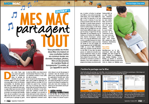 MON MAC • DOSSIER DE UNE • Mes Mac partagent tout