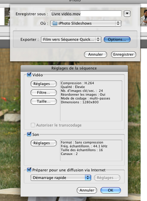 iPhoto • Transformer un livre en vidéo