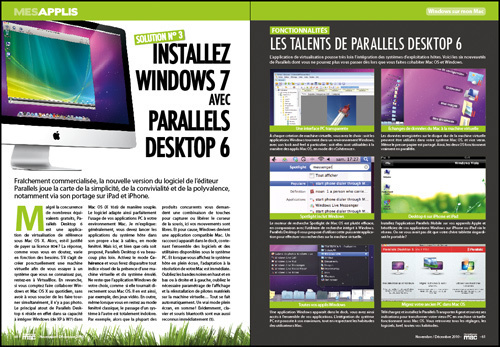 MES APPLIS • DOSSIER • Installez Windows 7 avec Paralells Desktop 6