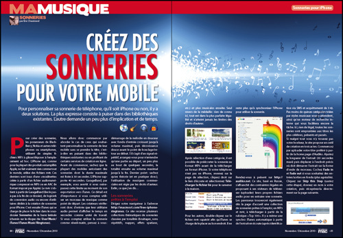 MA MUSIQUE • Créez des sonneries pour votre mobile MA MUSIQUE • Créez des sonneries pour votre mobile