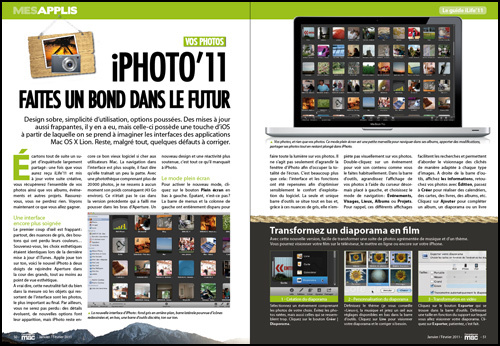 MES APPLIS • DOSSIER • Les nouveautés d'iPhoto'11