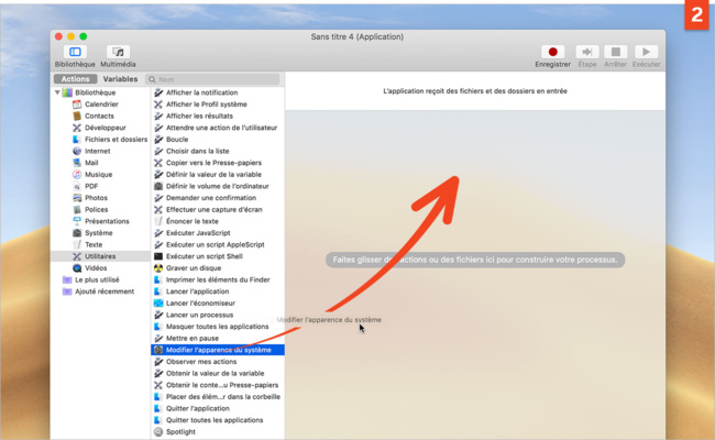 [Automator] Changez de couleur de l'interface en un clic dans macOS Mojave !