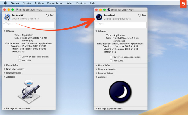 [Automator] Changez de couleur de l'interface en un clic dans macOS Mojave !