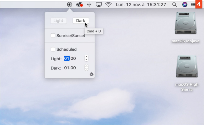 [macOS Mojave] Deux outils gratuits pour basculer entre mode clair et sombre
