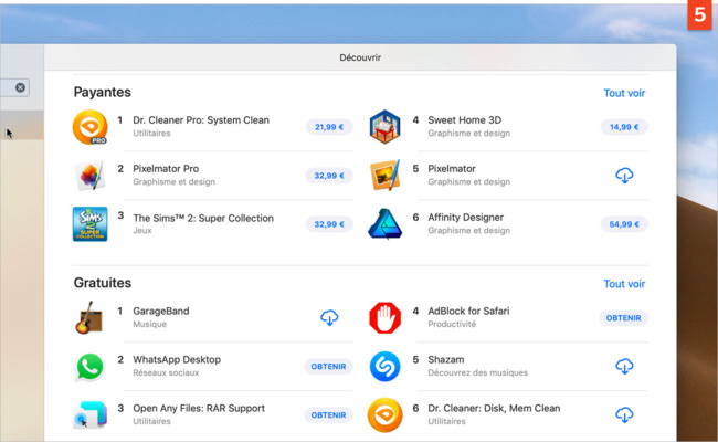 [macOS Mojave] Téléchargez et installez des logiciels depuis l’App Store