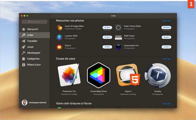 [macOS Mojave] Téléchargez et installez des logiciels depuis l’App Store