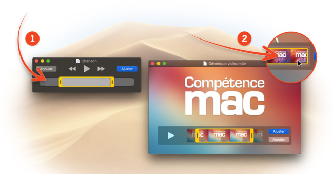 [macOS Mojave] Raccourcissez une vidéo ou un morceau de musique