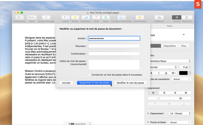 [Pages] Protégez un document en le verrouillant à l'aide d'un mot de passe