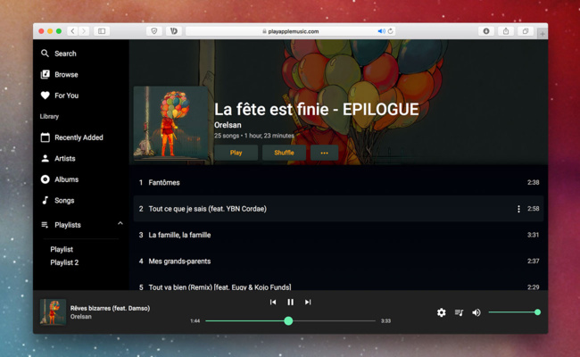 Musique • Accédez à Apple Music depuis un navigateur Musique • Accédez à Apple Music depuis un navigateur