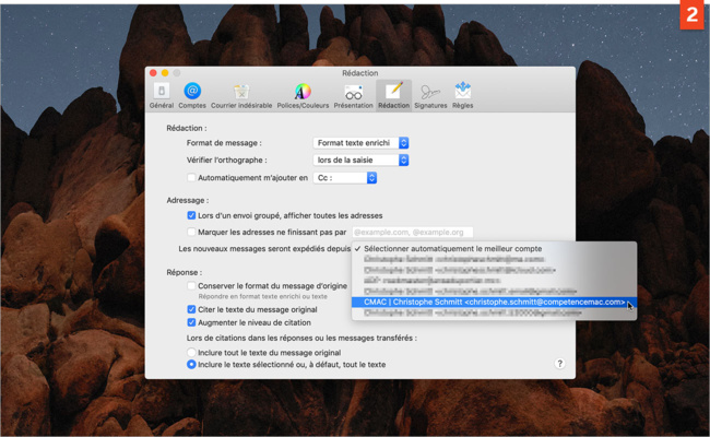 [Mail] Modifiez l'adresse envoi par défaut pour les nouveaux messages