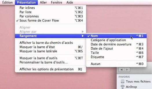 Finder • À quoi sert le rangement "Aucun" ?