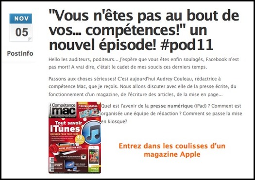 Compétence Mac dans "La minute Apple"