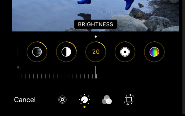 L'interface d'édition de Photos dans iOS 13 L'interface d'édition de Photos dans iOS 13