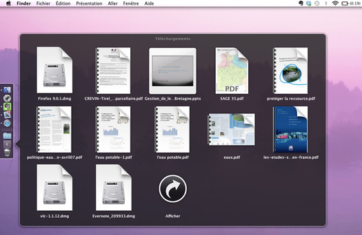 Finder • Changer l'aperçu des fichiers en mode grille Finder • Changer l'aperçu des fichiers en mode grille