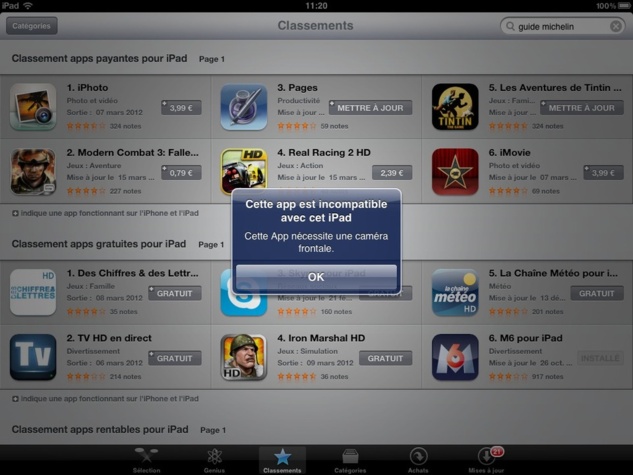 Installer l'appli iPhoto sur l'iPad 1 Installer l'appli iPhoto sur l'iPad 1