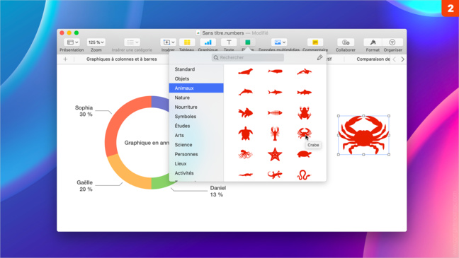 Numbers • Modifiez la forme et la couleur des figures pour personnaliser vos documents Numbers • Modifiez la forme et la couleur des figures pour personnaliser vos documents