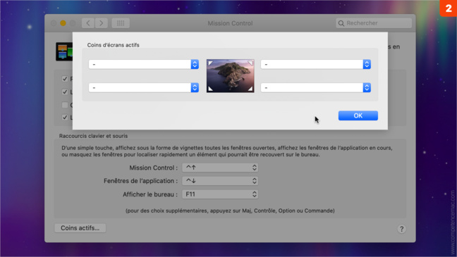 Mission Control • Profitez des coins actifs pour réaliser des actions en un clin d’œil