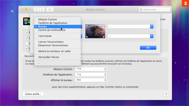 Mission Control • Profitez des coins actifs pour réaliser des actions en un clin d’œil