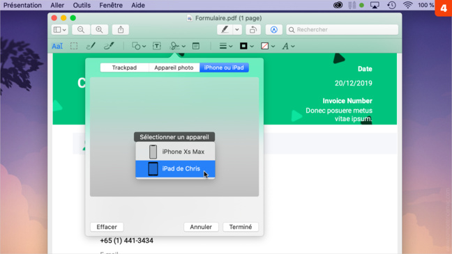 macOS Catalina • Signez un document sur votre Mac avec votre iPhone macOS Catalina • Signez un document sur votre Mac avec votre iPhone