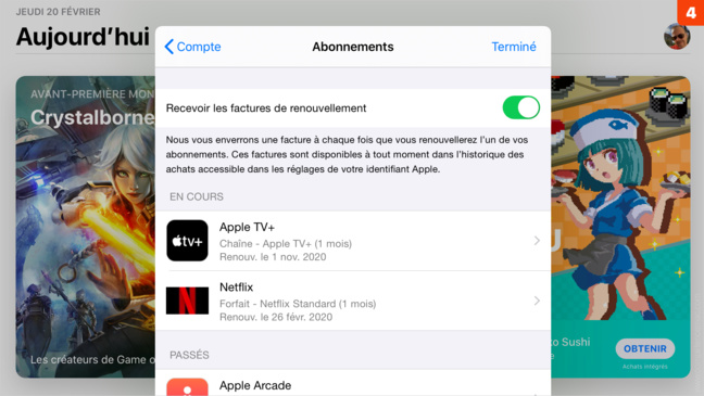Forfaits • Résiliez l’abonnement à une appli depuis macOS ou iOS Forfaits • Résiliez l’abonnement à une appli depuis macOS ou iOS
