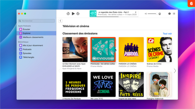 macOS Catalina • S’abonner à une émission avec la nouvelle application Podcasts macOS Catalina • S’abonner à une émission avec la nouvelle application Podcasts