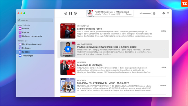 macOS Catalina • S’abonner à une émission avec la nouvelle application Podcasts macOS Catalina • S’abonner à une émission avec la nouvelle application Podcasts