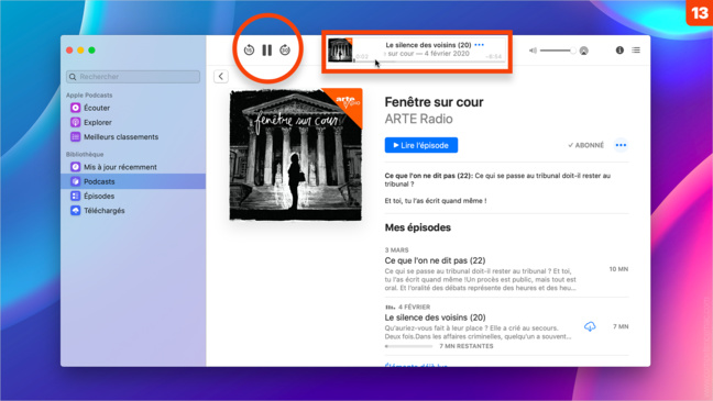 macOS Catalina • S’abonner à une émission avec la nouvelle application Podcasts macOS Catalina • S’abonner à une émission avec la nouvelle application Podcasts