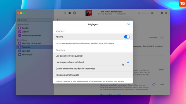 macOS Catalina • S’abonner à une émission avec la nouvelle application Podcasts macOS Catalina • S’abonner à une émission avec la nouvelle application Podcasts