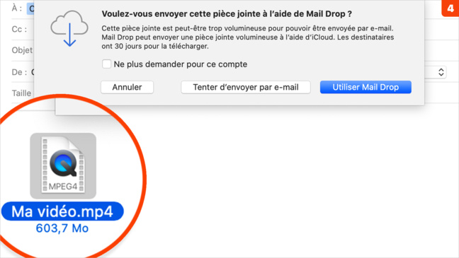 Taille de fichier • Réduisez le volume des pièces jointes dans Mail Taille de fichier • Réduisez le volume des pièces jointes dans Mail