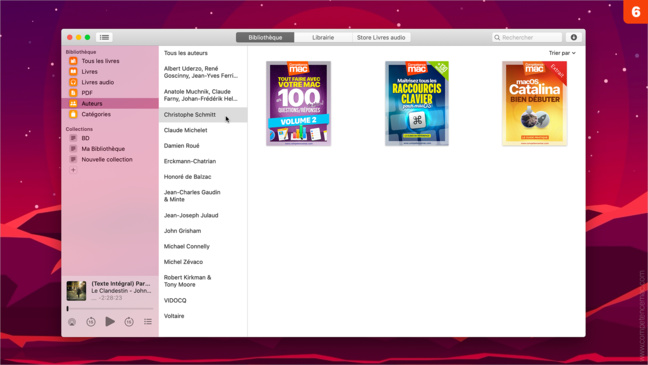 Livres • Organisez la bibliothèque sur votre Mac