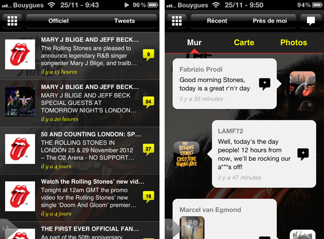 Les Rolling Stones débarquent sur l'iPhone Les Rolling Stones débarquent sur l'iPhone