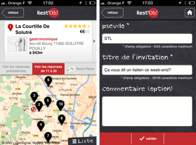 Trouvez et organisez un restaurant entre amis grâce à Rest'oh Trouvez et organisez un restaurant entre amis grâce à Rest'oh