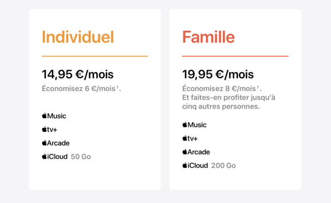 Nouveaux services et nouvelles offres avec Apple One Nouveaux services et nouvelles offres avec Apple One