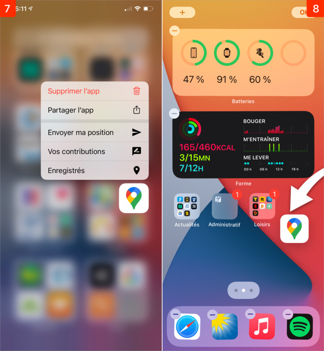 iOS 14 • Déplacez une application vers la Bibliothèque d’apps et inversement iOS 14 • Déplacez une application vers la Bibliothèque d’apps et inversement