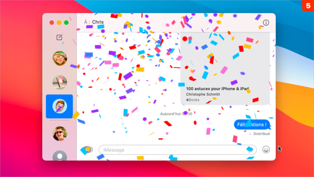 macOS 11 • Profitez pleinement des effets de messages comme depuis un iPhone macOS 11 • Profitez pleinement des effets de messages comme depuis un iPhone