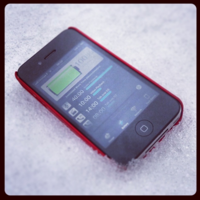 Grand froid, batterie de l’iPhone et gants de laine Grand froid, batterie de l’iPhone et gants de laine
