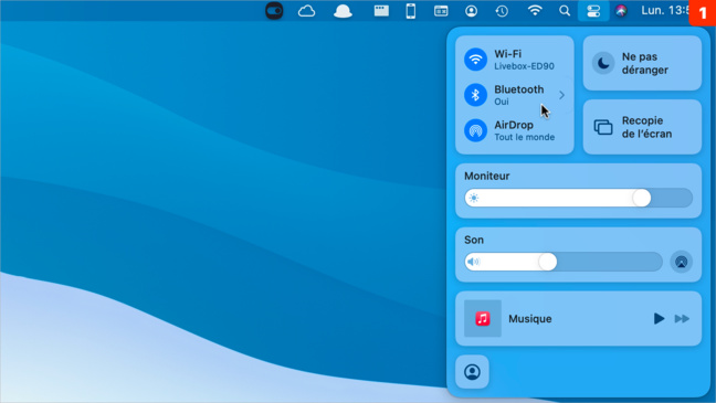 macOS 11 • Retrouver les informations Bluetooth d’un clic